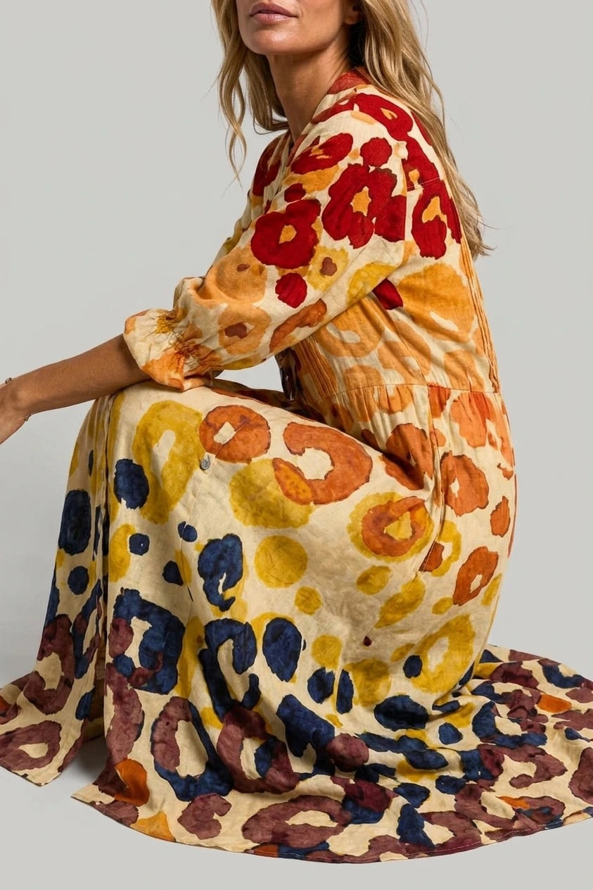 Women’s Printed Shirt Dress – Relaxed Flattering Fit — variant_front
