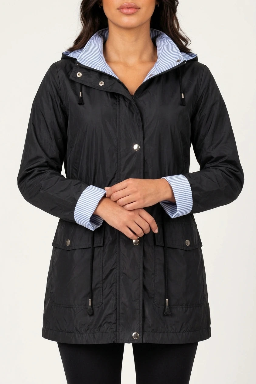 Women’s Hooded Rain Jacket – Water Resistant Lightweight Coat — variant_front