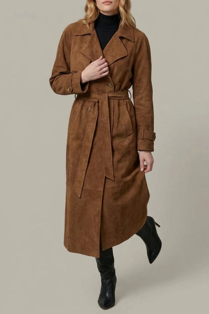 Velloré – Suede elegance – Trench coat — variant_front