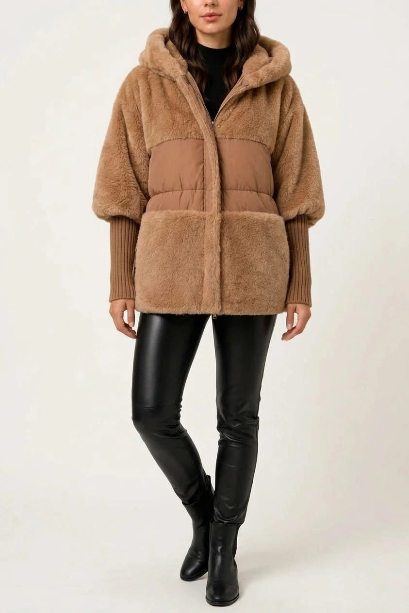 Women’s Cosy Hooded Coat – Warm Longline Winter Jacket — variant_front