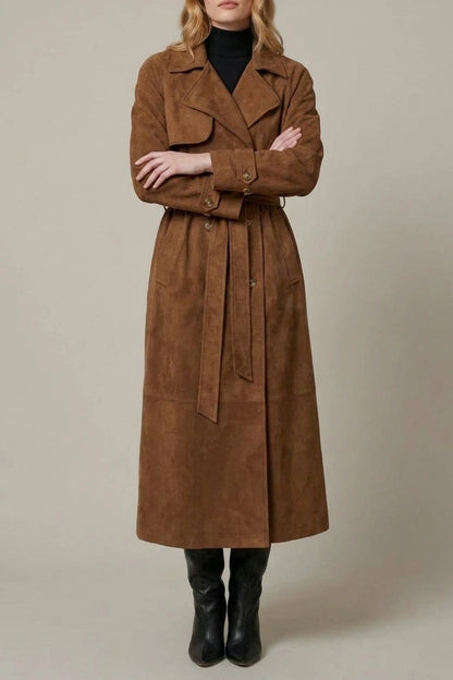 Velloré – Suede elegance – Trench coat — variant_front