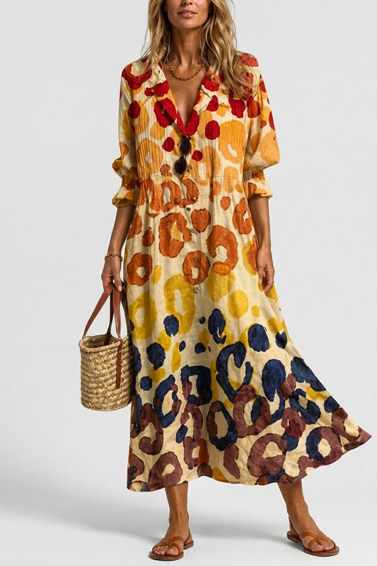 Women’s Printed Shirt Dress – Relaxed Flattering Fit — variant_front