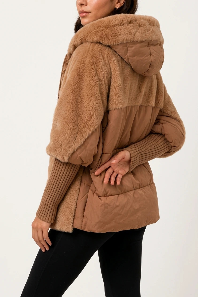 Women’s Cosy Hooded Coat – Warm Longline Winter Jacket — variant_front
