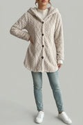 2024 New Warm Jacquard Hooded Cardigan Coat