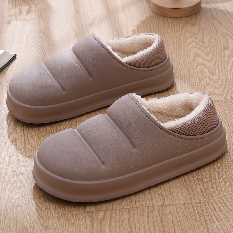 Women's Faux Fur Lined Slip-On House Slippers with Cushioned Sole — variant_front