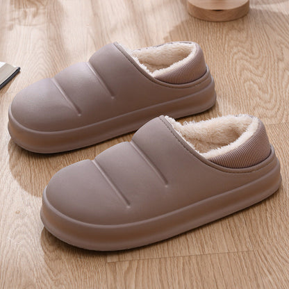 Women's Faux Fur Lined Slip-On House Slippers with Cushioned Sole — variant_front