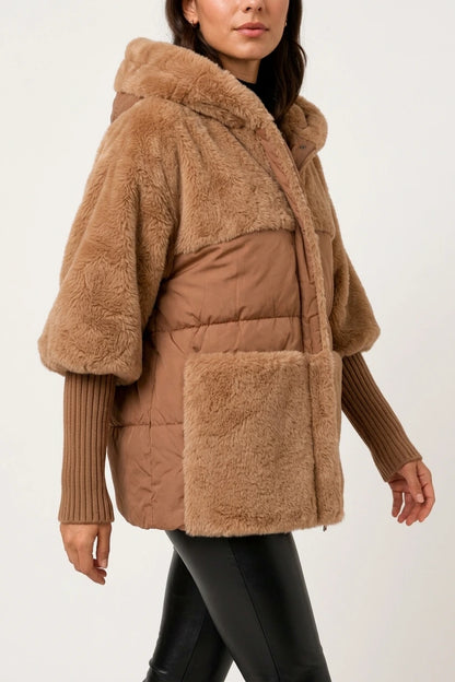 Women’s Cosy Hooded Coat – Warm Longline Winter Jacket — variant_front