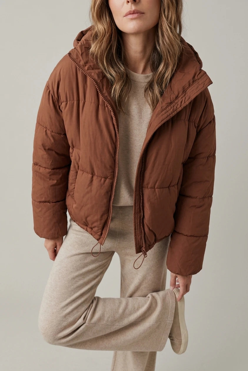 Savillonne – Quilted comfort – Cropped puffer jacket — variant_front