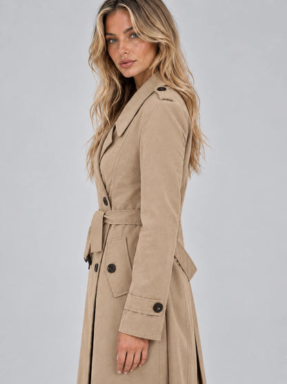 Women’s Double-Breasted Trench Coat – Belted Tailored Midi Jacket — gallery_03.webp