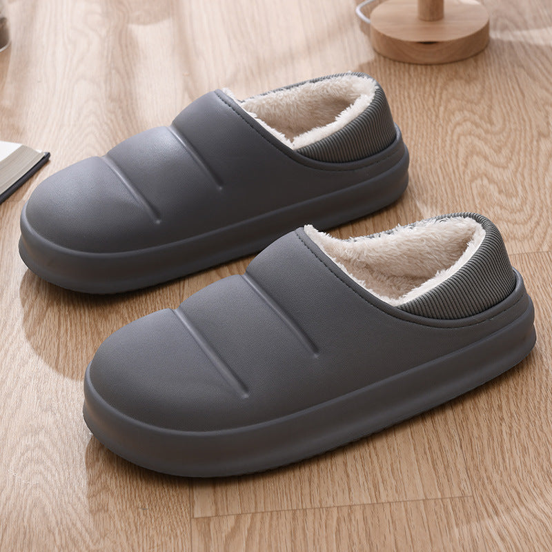 Women's Faux Fur Lined Slip-On House Slippers with Cushioned Sole — variant_front