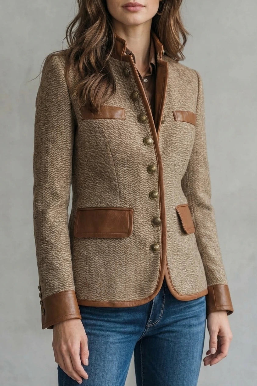 Brienne – Vintage Trim Detail – Tweed Jacket — variant_front