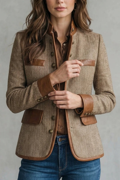 Brienne – Vintage Trim Detail – Tweed Jacket — variant_front