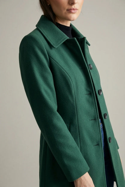 Solid Winter Single Breasted Long Warm Pocketed Pea Coat — variant_front