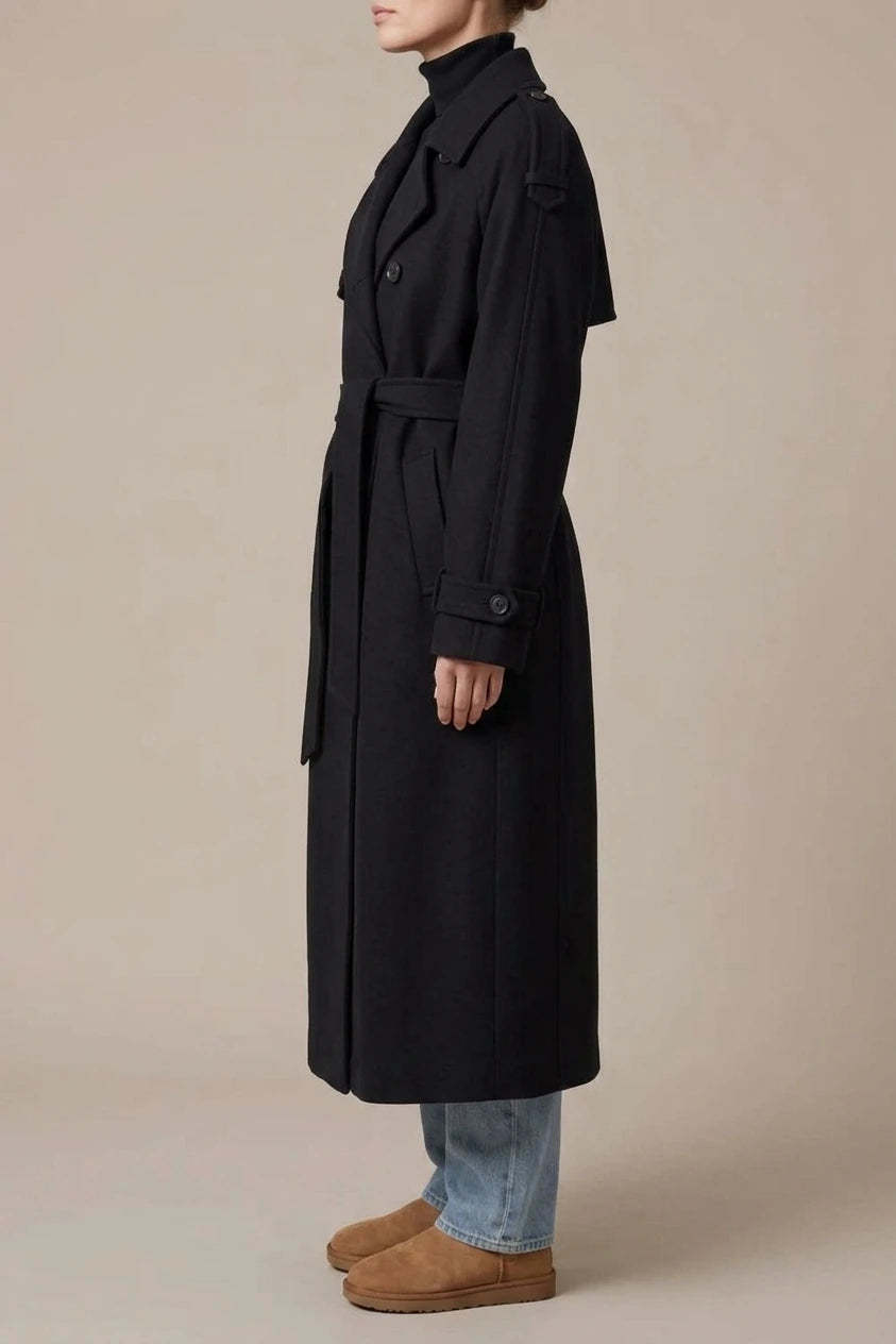 Noirvaine – Oversized silhouette – Wool trench coat — variant_front