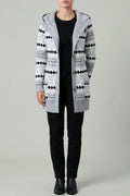 Elegant Warm Cardigan - Fleece-Lined Hooded Sweater Coat