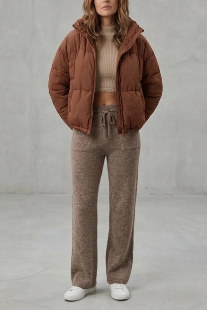 Savillonne – Quilted comfort – Cropped puffer jacket — variant_front