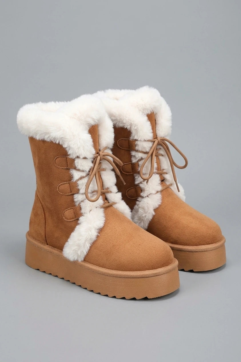 Women's Retro Mid-Calf Snow Boots – Wintrelle — variant_front