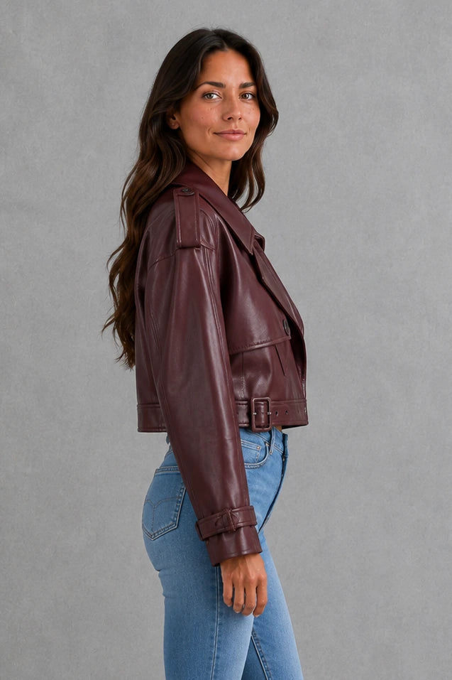 Women’s Leather Biker Jacket – Belted Cropped Style — gallery_02.webp