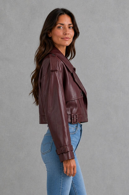 Women’s Leather Biker Jacket – Belted Cropped Style — gallery_02.webp