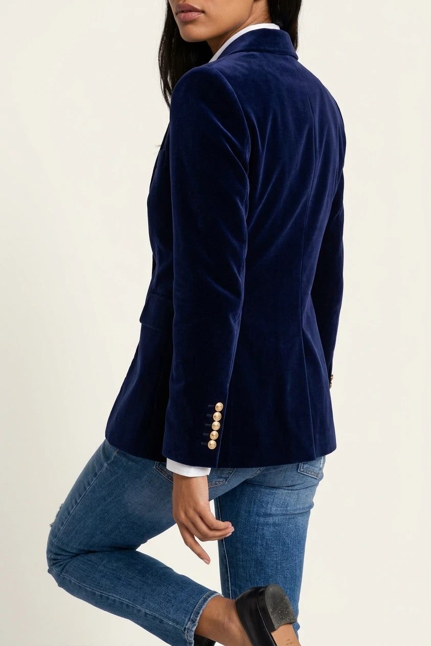 Women’s Velvet Blazer Jacket | Elegant Fall Layer — variant_front