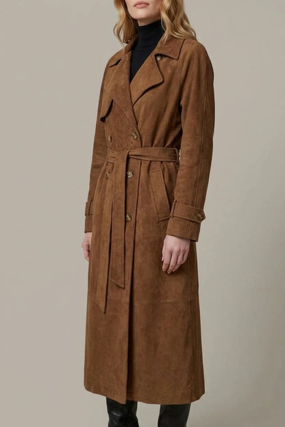 Velloré – Suede elegance – Trench coat — variant_front