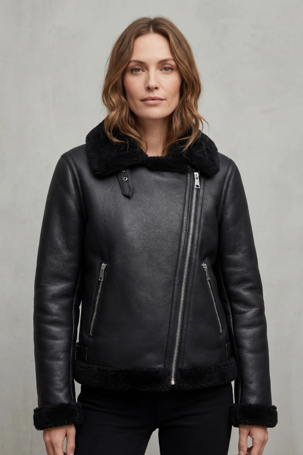 Noirellé – Asymmetric zip – Shearling biker jacket — gallery_02.webp