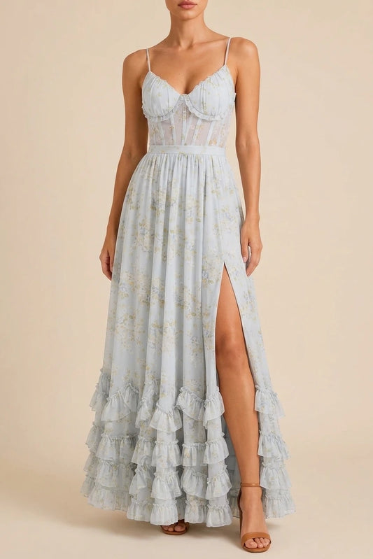 Women's Floral Corset Maxi Dress — variant_front