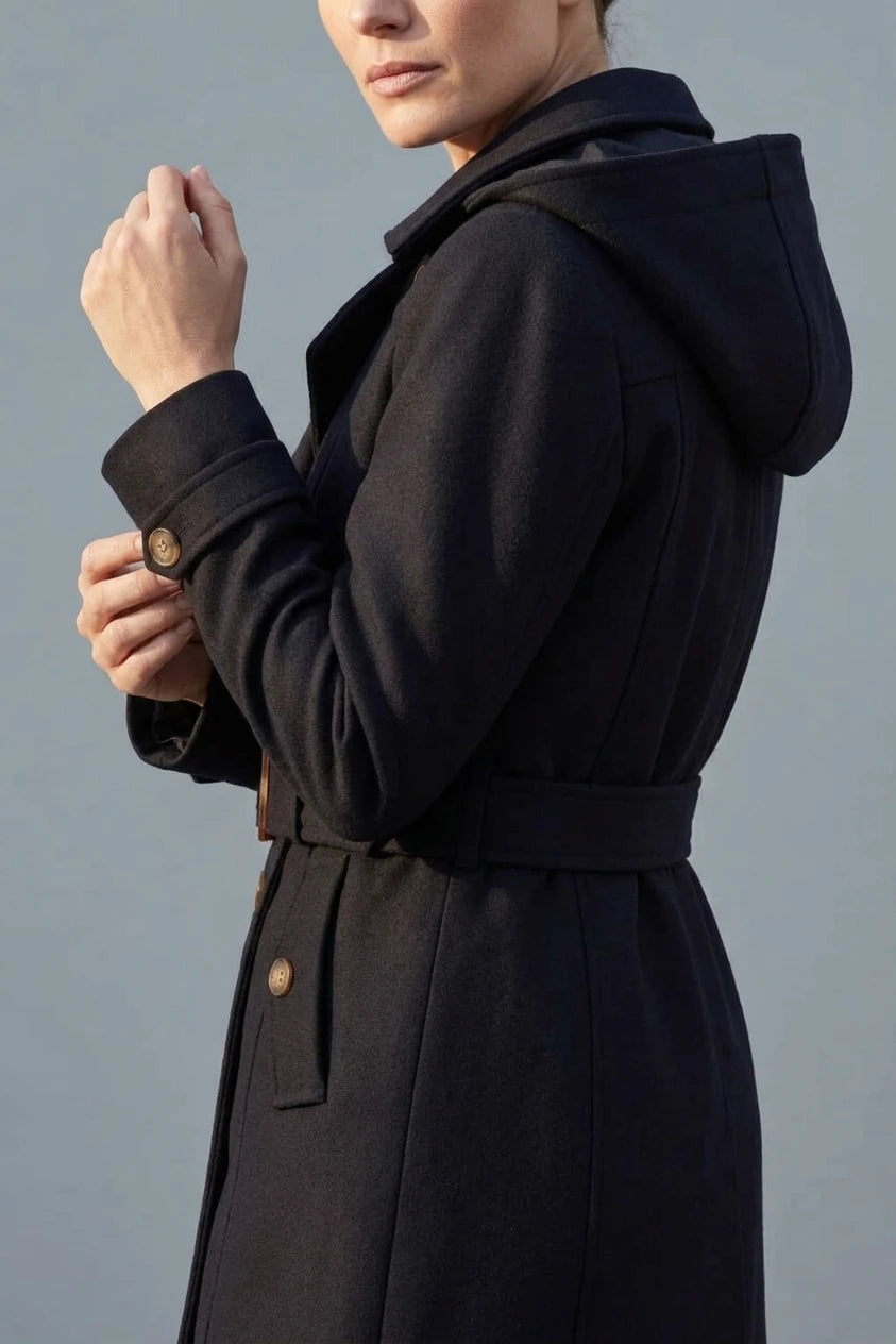 Solivane – Tailored elegance – Hooded trench coat — variant_front