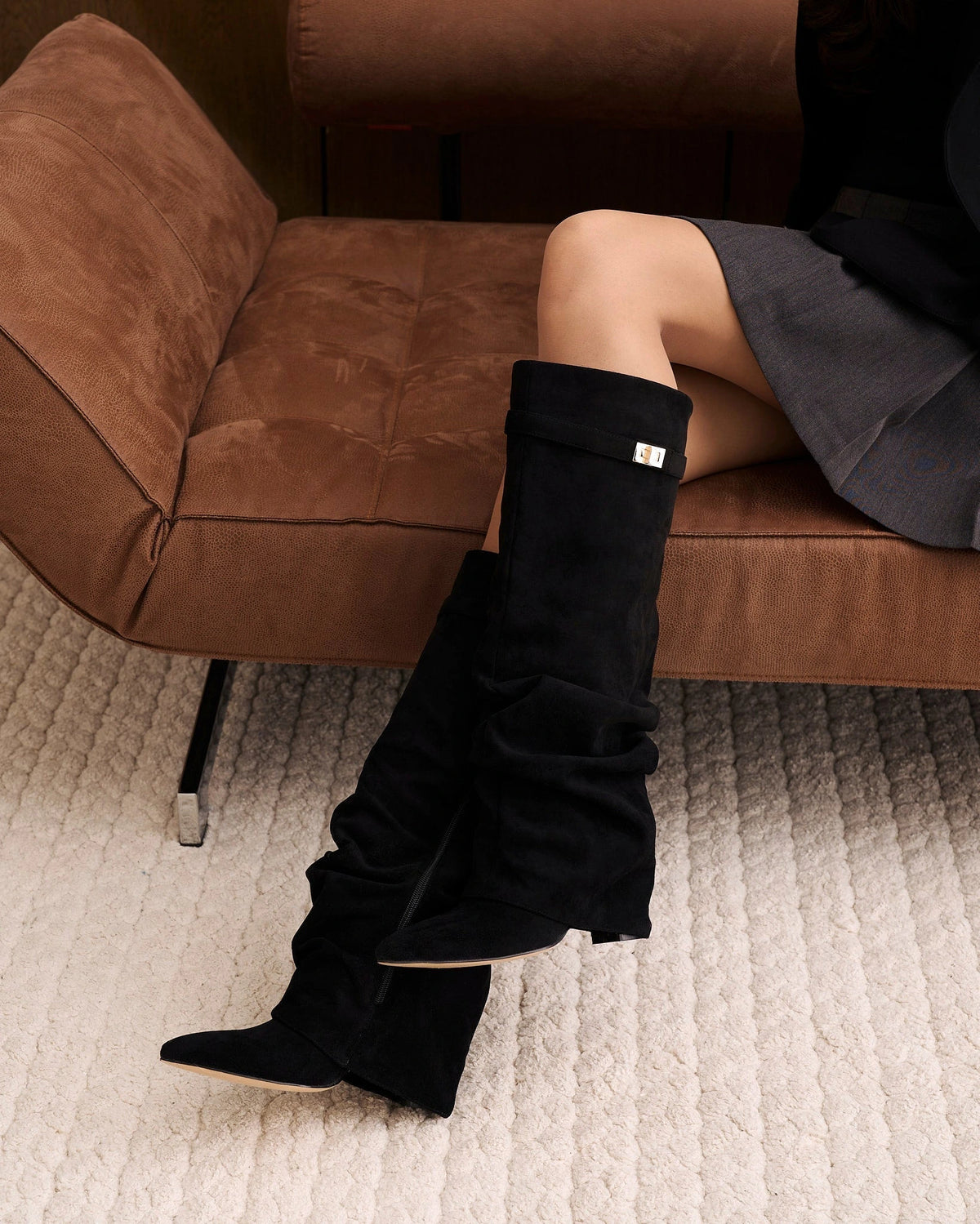 Black Knee High Boots Hidden Heel Design — gallery_06.webp