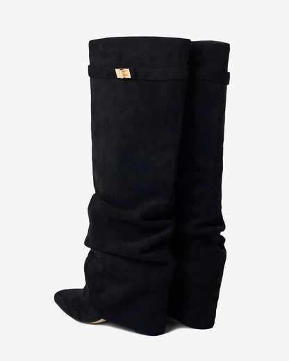 Black Knee High Boots Hidden Heel Design — gallery_07.webp