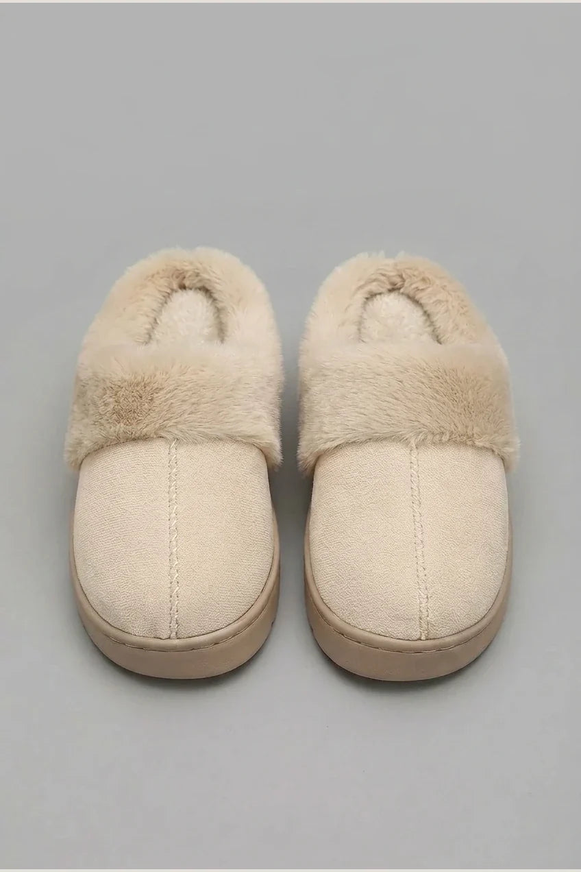 Autumn Winter Women's Plush Slippers / New Fashion Trendy Indoor Outdoor Wear / Universal Color Thick Sole Elegant Versatile / Warm Comfortable Home Essential, Women Shoes — variant_front