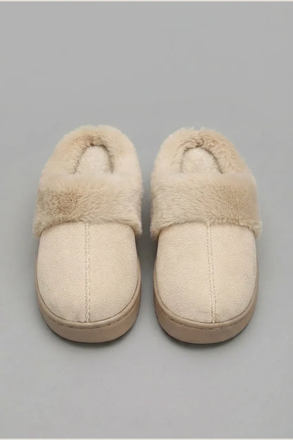 Autumn Winter Women's Plush Slippers / New Fashion Trendy Indoor Outdoor Wear / Universal Color Thick Sole Elegant Versatile / Warm Comfortable Home Essential, Women Shoes — variant_front