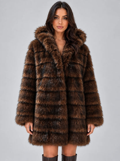 Women’s Hooded Faux Fur Coat – Plush Panelled Winter Jacket — gallery_01.webp