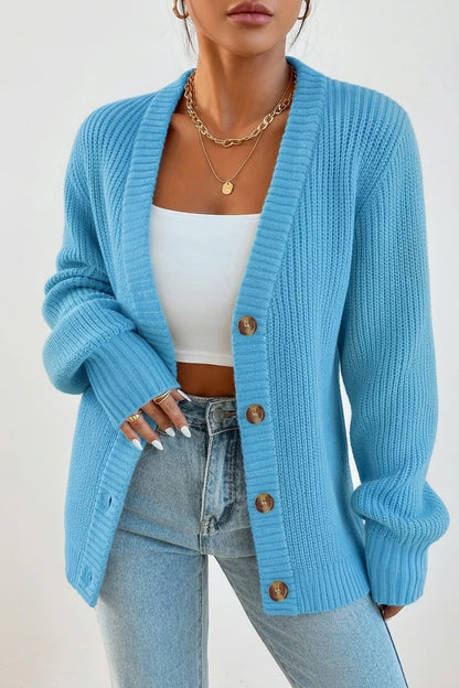 New Arrival, Fashion Women'S Clothing, Spring Autumn Early Winter, Button-Poked Sweater Jacket — variant_front