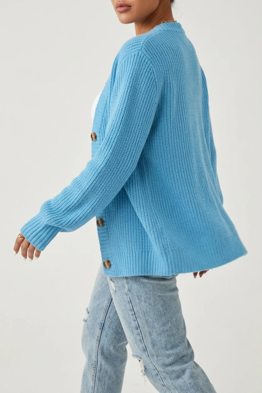 New Arrival, Fashion Women'S Clothing, Spring Autumn Early Winter, Button-Poked Sweater Jacket — variant_front