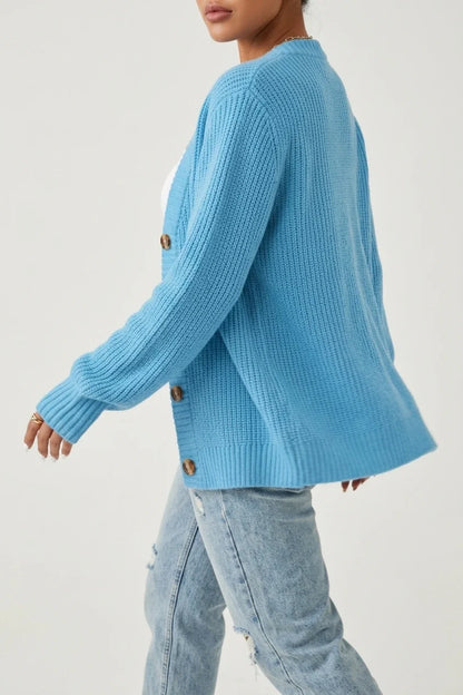New Arrival, Fashion Women'S Clothing, Spring Autumn Early Winter, Button-Poked Sweater Jacket — variant_front
