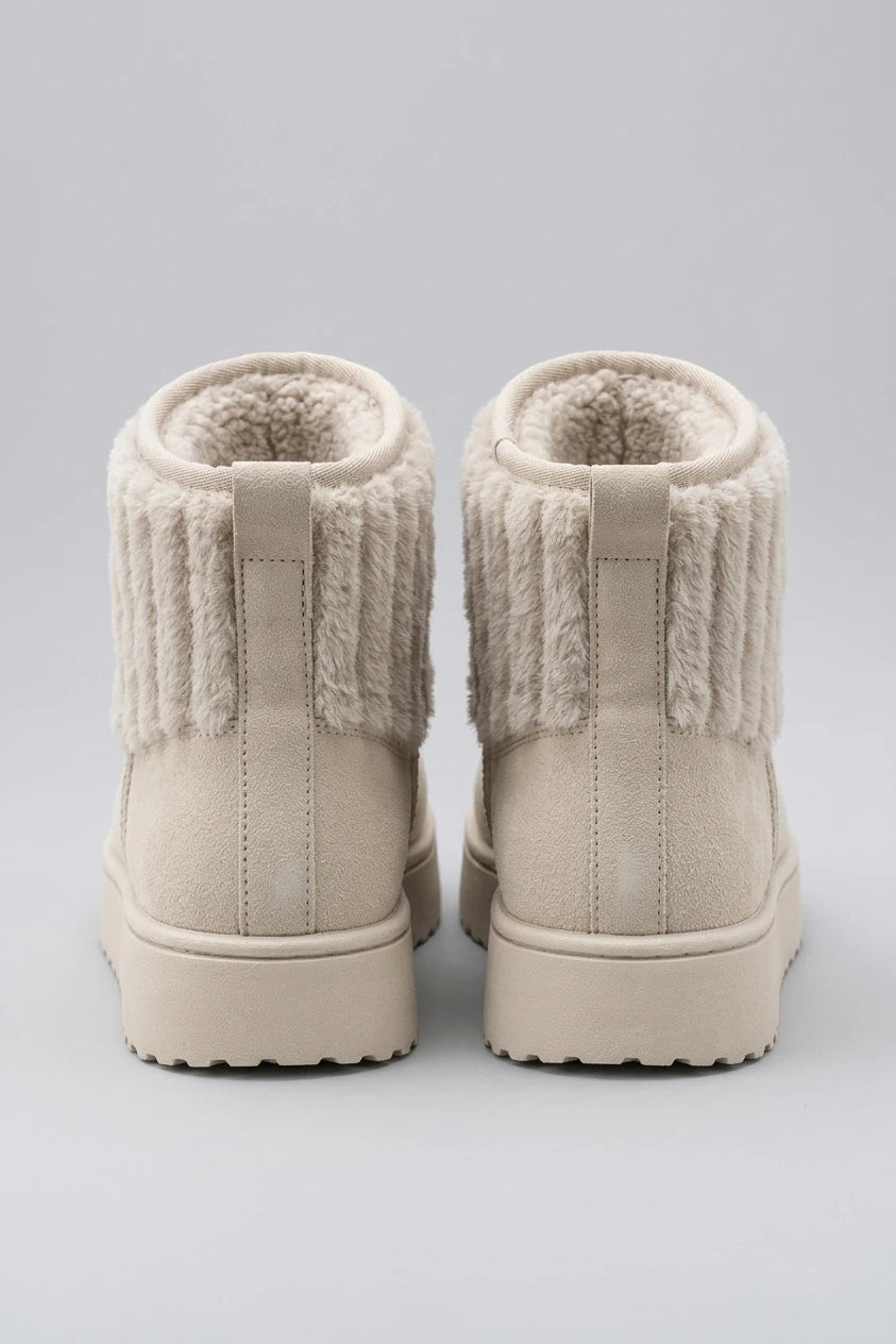 Women’s Faux Fur Ankle Boots – Warm Fleece Lined Winter Shoes — variant_front
