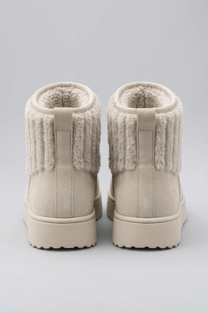Women’s Faux Fur Ankle Boots – Warm Fleece Lined Winter Shoes — variant_front