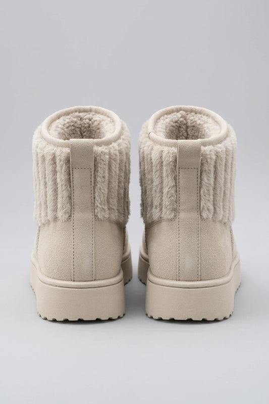 Women’s Faux Fur Ankle Boots – Warm Fleece Lined Winter Shoes — variant_front