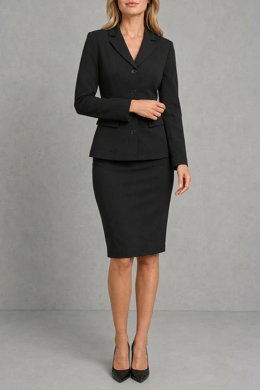 Women’s Blazer & Bodycon Skirt Co-Ord Set – Elegant Tailored Two-Piece Suit — variant_front