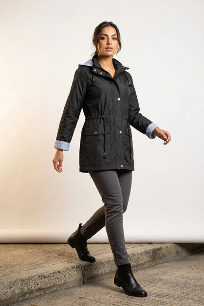 Women’s Hooded Rain Jacket – Water Resistant Lightweight Coat — variant_front