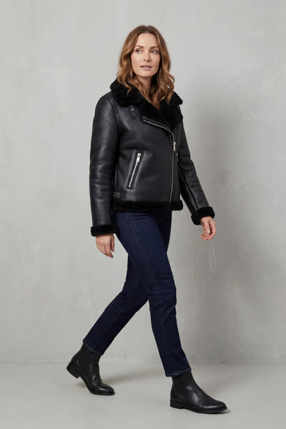 Noirellé – Asymmetric zip – Shearling biker jacket — gallery_03.webp