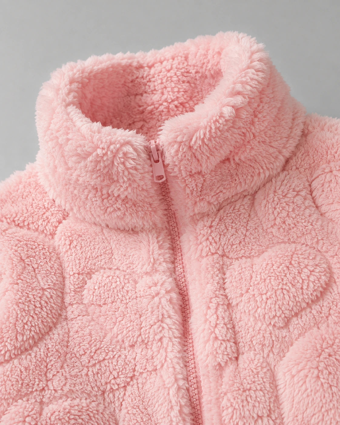 Pink Heart Teddy Fleece Zip Up Jacket — gallery_07.webp