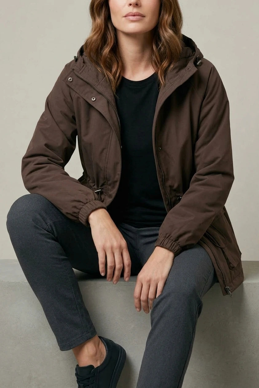 Ravelle – Utility style – Drawstring waterproof jacket — variant_front