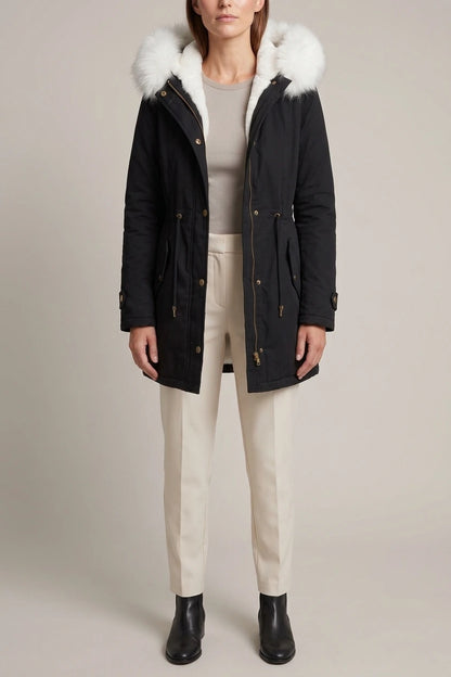 Hooded Parka Faux Fur Trim Winter — variant_front