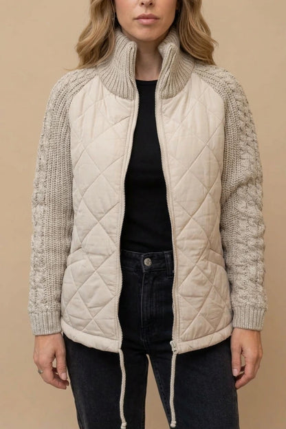 Norcetta – Textured knit detail – Quilted puffer jacket — variant_front