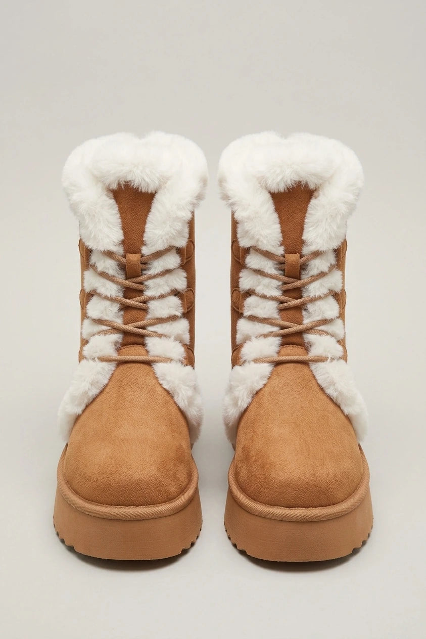 Women's Retro Mid-Calf Snow Boots – Wintrelle — variant_front