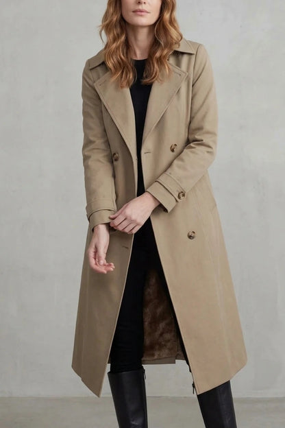 Carletta – Faux fur-lined trench – Double-breasted winter coat — variant_front