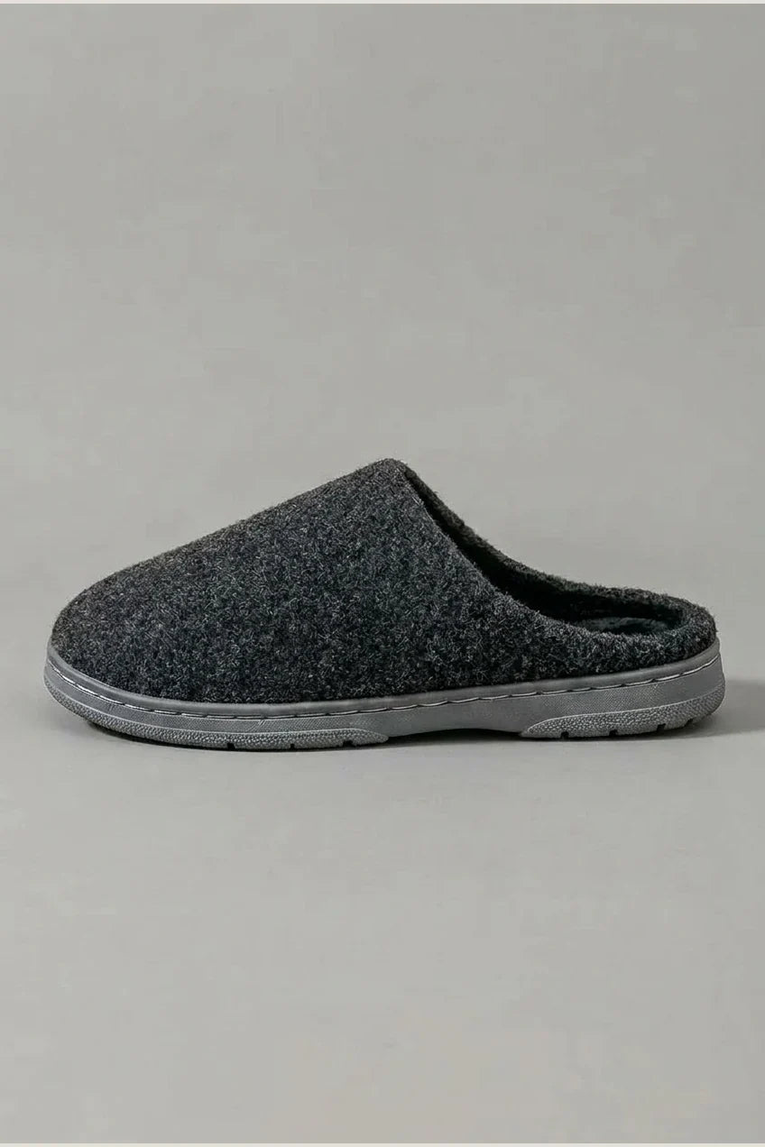 Men's Slip-On Slippers - Heavy-Duty Memory Foam Sole, Soft Plush Indoor House Shoes with Arch Support, Large Size (US 10-15) - Warm Winter Slippers for Home — variant_front
