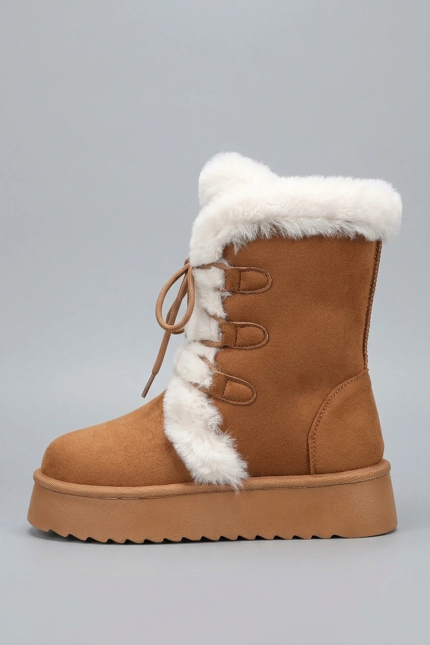 Women's Retro Mid-Calf Snow Boots – Wintrelle — variant_front